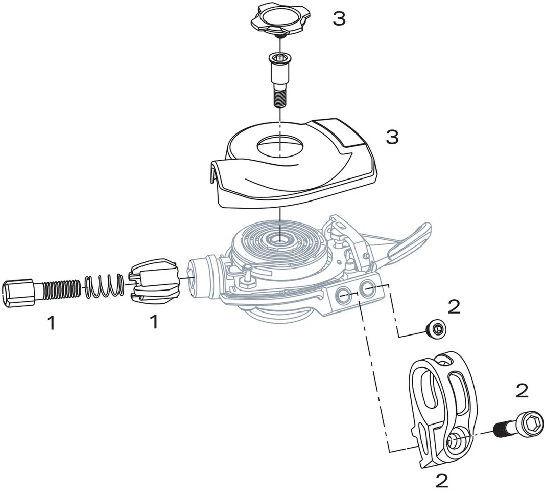 SRAM Piezas De Repuesto Para Palancas De Cambios X0 3x9 (2006-2012) 3 SRAM Piezas De Repuesto Para Palancas De Cambios X0 3x9 (2006-2012)