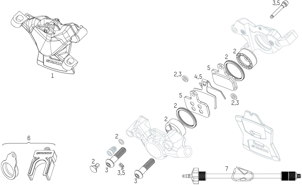 SRAM Piezas De Repuesto P. Pinza De Frenos Level TLM / Ultimate (B1) (2020) 3 SRAM Piezas De Repuesto P. Pinza De Frenos Level TLM / Ultimate (B1) (2020)