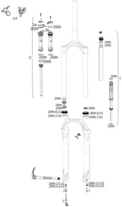 ROCKSHOX Piezas De Repuesto Judy Silver TK (A1-A3 / 2018-2021)