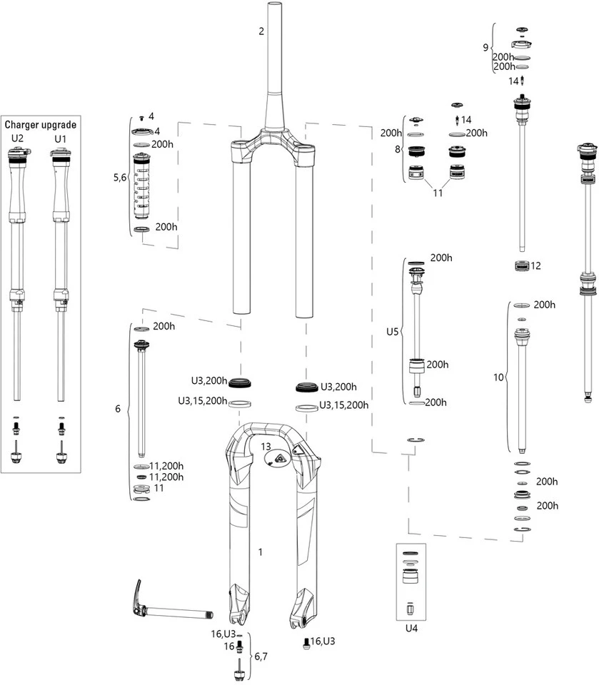 ROCKSHOX Piezas De Repuesto Yari (A1-B3 / 2016-2020) 3 ROCKSHOX Piezas De Repuesto Yari (A1-B3 / 2016-2020)